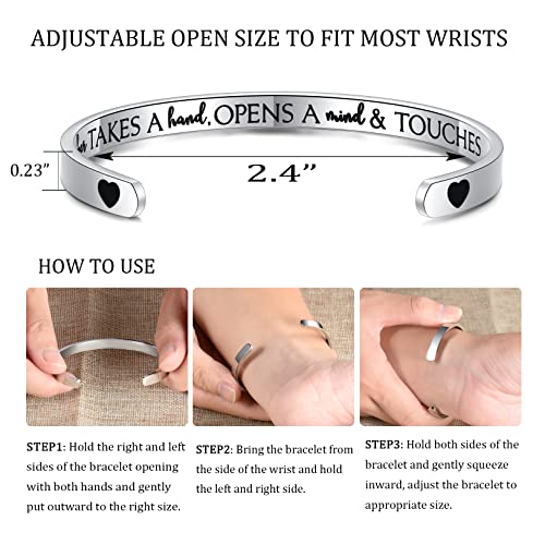 Cerslimo Teacher Thank You Gifts For Women Bracelets- Teacher Appreciation Cuff Bangle From Students End Of Year Christmas Gifts, 2023 Retirement Gifts For Teacher #TOP4