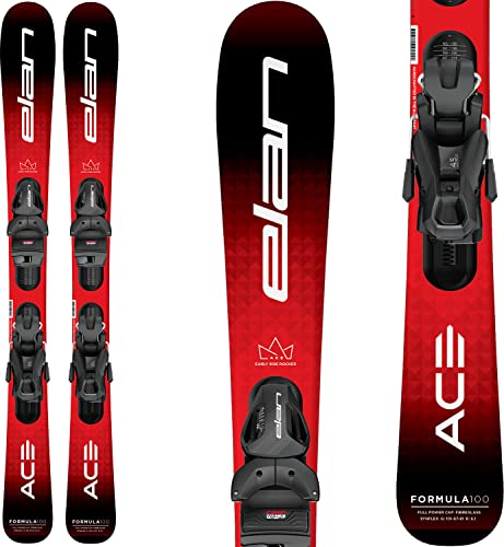 Elan Formula Skis w/EL 4.5 Bindings Kids Sz 100cm Red