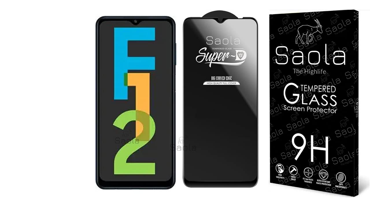 Saola HD+ Oleophobic Tempered Glass Screen Protector For Samsung Galaxy F12 (PACK OF 1) with Free Installation Kit. Full screen Coverage - 6.5 inch (B0BR8PHMZN) Amazon Price History, Amazon Price Tracker