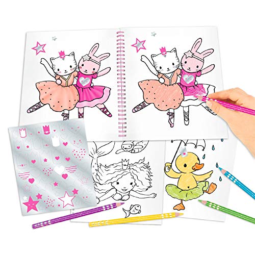 Depesche 10839 Malbuch mit Pailletten, Princess Mimi, ca. 20,5 x 24 x 1,5 cm – Bild 5