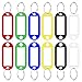 Jalan 60 Pz Plastica Targhette Portachiavi e Etichette ​Chiavi per Ufficio Etichette per Bagagli con Portachiavi, Portachiavi con Etichetta Scrivibile, Assortiti 6 Colori