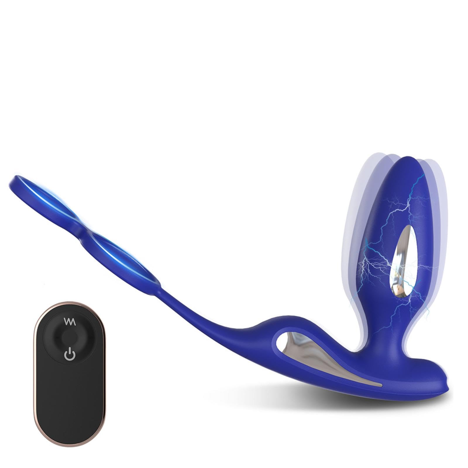 Anello di bloccaggio potente Vibratore anale Masturbatore Macchina del sesso con anello del pene Butt Plug Dildo Giocattoli sessuali per uomini Gay Sex Shop