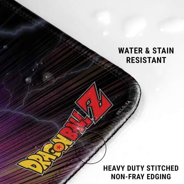 Skinit Large Gaming Mouse Pad - Officially Licensed Dragon Ball Z Saiyan Saga Design with Stitched Edges, Waterproof, Non-Slip Rubber Base, Desk Mat for Keyboard & Mouse, 31.5" x 11.8" inches