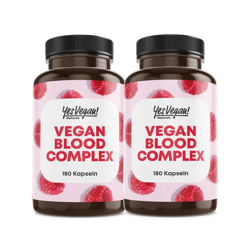 Eisen hochdosiert (2x 180 Kapseln) mit Vitamin A, B2 und B12, Folsäure, Vitamin C und Superfoods - gegen Eisenmangel