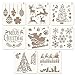 Kit da disegno per stencil in plastica riutilizzabile di Natale, Set di 8, Babbo Natale Albero di Natale Fiocchi di Neve Campane Renna Stencil Per La Decorazione di Natale Fai da Te