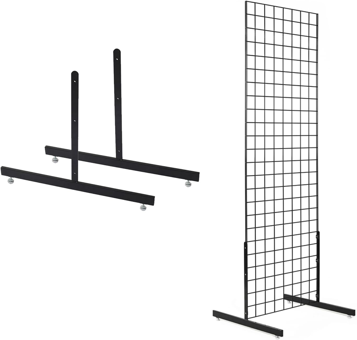 Black Wire Grid Display Legs - Set of 2 (for Use with Any Existing 2’W Grid Or Slat Grid Panels)