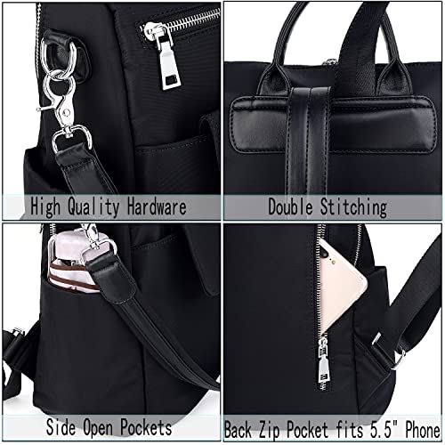 Uto Women Backpack Purse Oxford Waterproof Cloth Nylon Ladies Rucksack Detachable Crossbody Shoulder Bag #TOP3