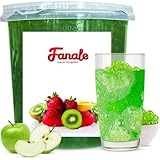 Picture of Fanale Green Apple Popping Boba Pearls, Vegan, Non GMO, Gluten Free, Fat Free, Perfect for Bubble Tea, Smoothies, Ice Cream, Desserts, and Beverages.