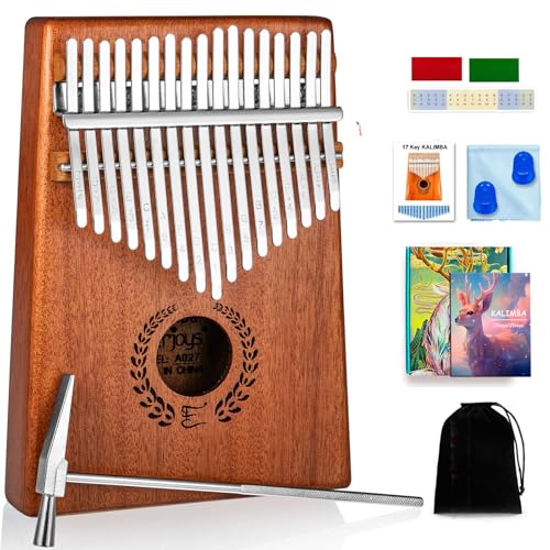 Everjoys Kalimba Thumb Piano 17 Keys, Professional Musical Instrument Finger Piano Marimbas with...
