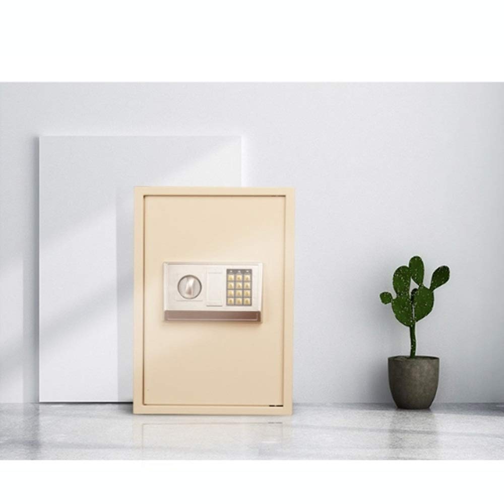 Caja de Seguridad Certificada para Oficina, Caja de Seguridad Digital con Teclado Electrónico, Caja de Almacenamiento Deo para Guardarropa/Gold/One Size