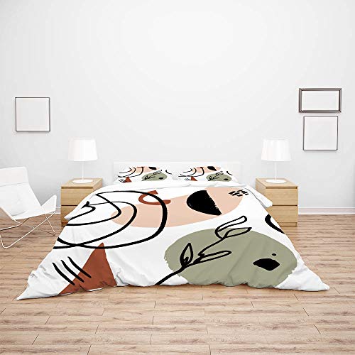 Housse de couette bohème avec 2 taies d'oreiller pour lit double - 4