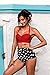 Angerella Women Polka High Waisted Bikinis Swimsuits Swimwear(BKI032-R1-XL), Red, US8-10=Tag Size XL