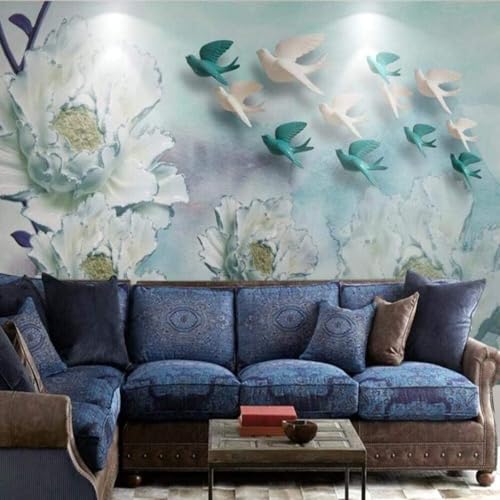 Papel pintado 3D de seda para tapar imperfecciones de pared en comedor y dormitorio con relieve 4