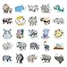 Cute Rhino Stickers,Cartoon 50 PCS Funny Rhinoceros Animal Vinyl Stickers,Laptops Water Bottles Computer Skateboard Journal Sticker Decals for Kids Teens Girls