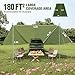 REDCAMP Large 19ft x17ft Car Awning for SUV with 2 Tarp Poles & 2 Suction Cup Hooks, Waterproof UV Protection Sun Shade Vehicle Awning Shelter Tarp for Camping, Truck, Van, Tailgate Canopy