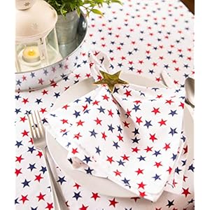 DII Americana Stars Kitchen & Tabletop Collection 4th of July & Memorial Day Décor, Tablecloth, 70" Round DII Americana Stars Kitchen Tabletop Collection 4th of July Memorial Day Decor Tablecloth 70 Round