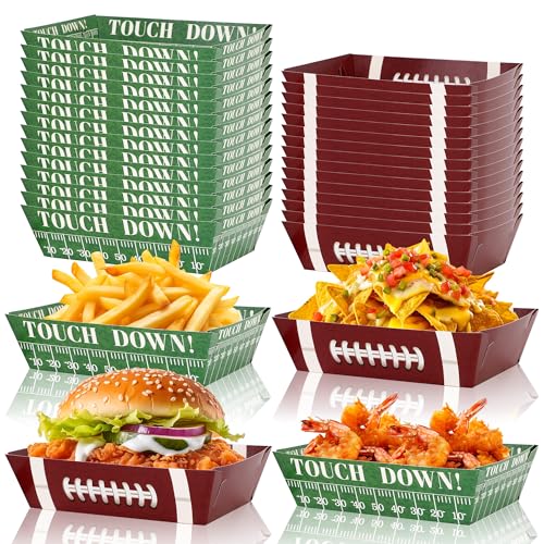 HOWAF Football Party Food Trays, 24 Pcs