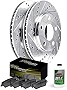 Hart Brakes Front Brakes and Rotors Kit |Front Brake Pads| Brake Rotors and Pads| Ceramic Brake Pads and Rotors |fits 2020-2021 Ford Escape, 2020-2021 Lincoln Corsair, 2021 Ford Bronco