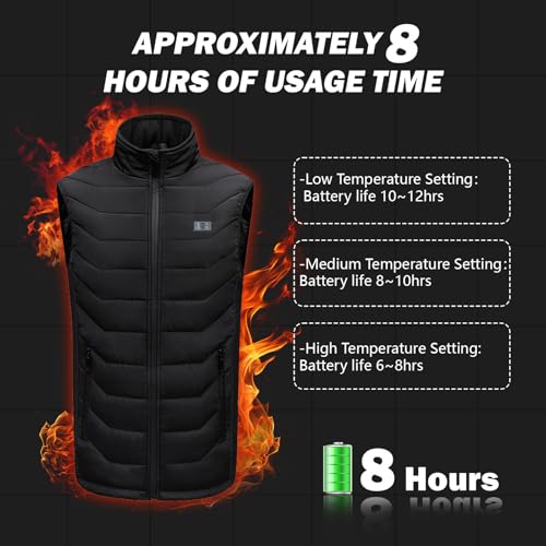 Noiclub Electric Heated Vest for Men and Women - Adjustable Thermal Clothing for Outdoor Activities