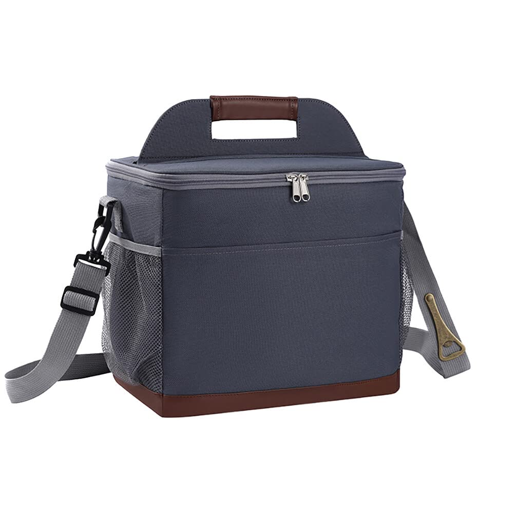 Uposao - Bolsa isotérmica para comidas (16 L, tamaño grande, bolsa isotérmica para comidas, espesa, con bandolera, refrigerante, suave, isotérmica, bolsa refrigerante para comidas, almuerzo, oficina,