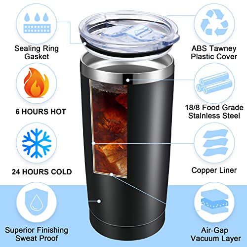Eaasty-25-Pack-Insulated-Travel-Tumbler-with-Straw-and-Lids-20-oz-Stainless-Steel-Vacuum-Tumbler-Cups-Powder-Coated-Coffee-Mug-for-Cold-and-Hot-Drinks-Black