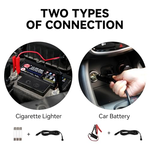 Image of EFFIROSO Premium 10 in 1 Electric Scissor Jack Enhanced Safety 3 Ton Car Jack Kit Automatic 12V Tire Repair Kit for Sedans SUV Tire Replacement