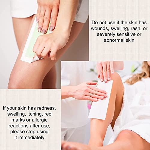Image of Gypsy Non-woven Body Waxing Strips - 400 Pcs - Pack of 10 - Beige - Hair Removal Wax Strips for Full Body, Face, Legs, Underarms, Facial Eyebrow - Disposable & Anti-Bacterial.