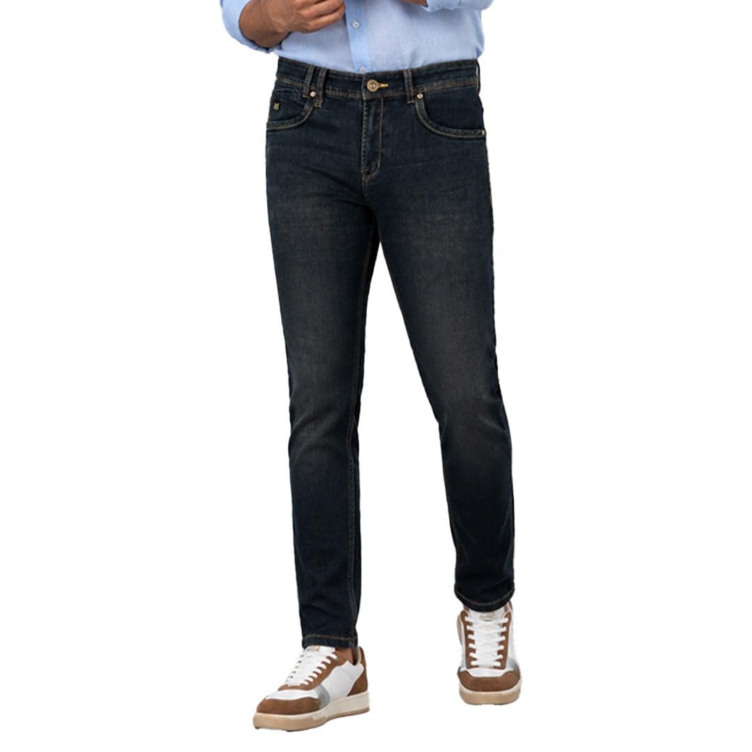 Narrow Fit Jeans for Men | 100% Cotton Denim | Mid Rise | Casual Jeans-picture-28