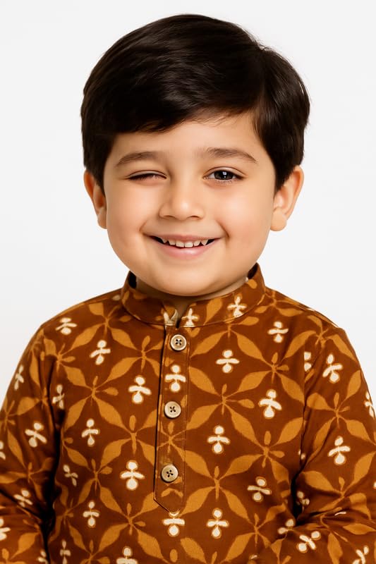 Image of Boys Pure Cotton Dhoti Kurta Set | Kids Ethnic Wear for Festivals & Weddings and also for casual wear.