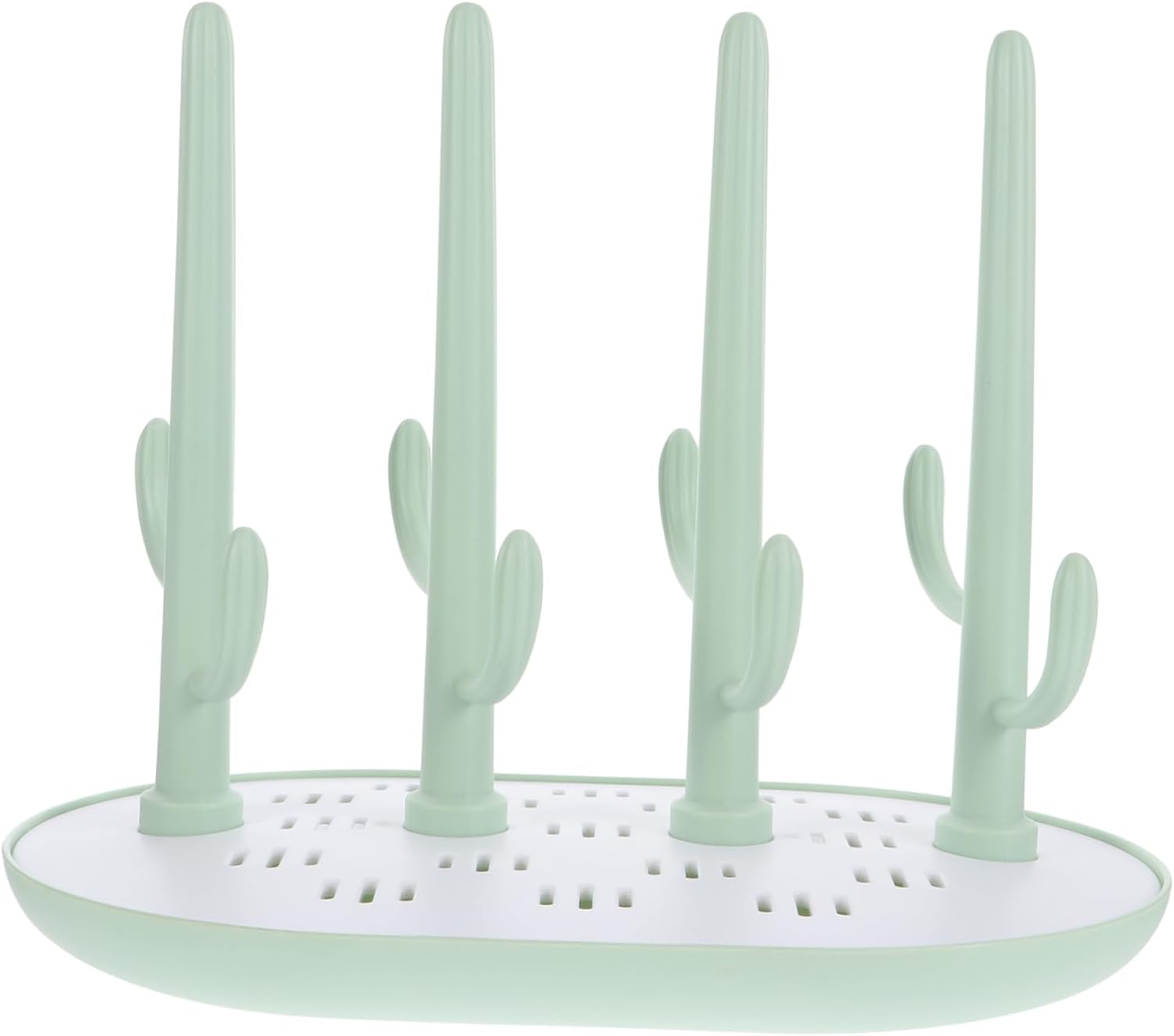 SHOWERORO Baby Bottle Drying Rack Organizer Tree Style ABS Green Stand