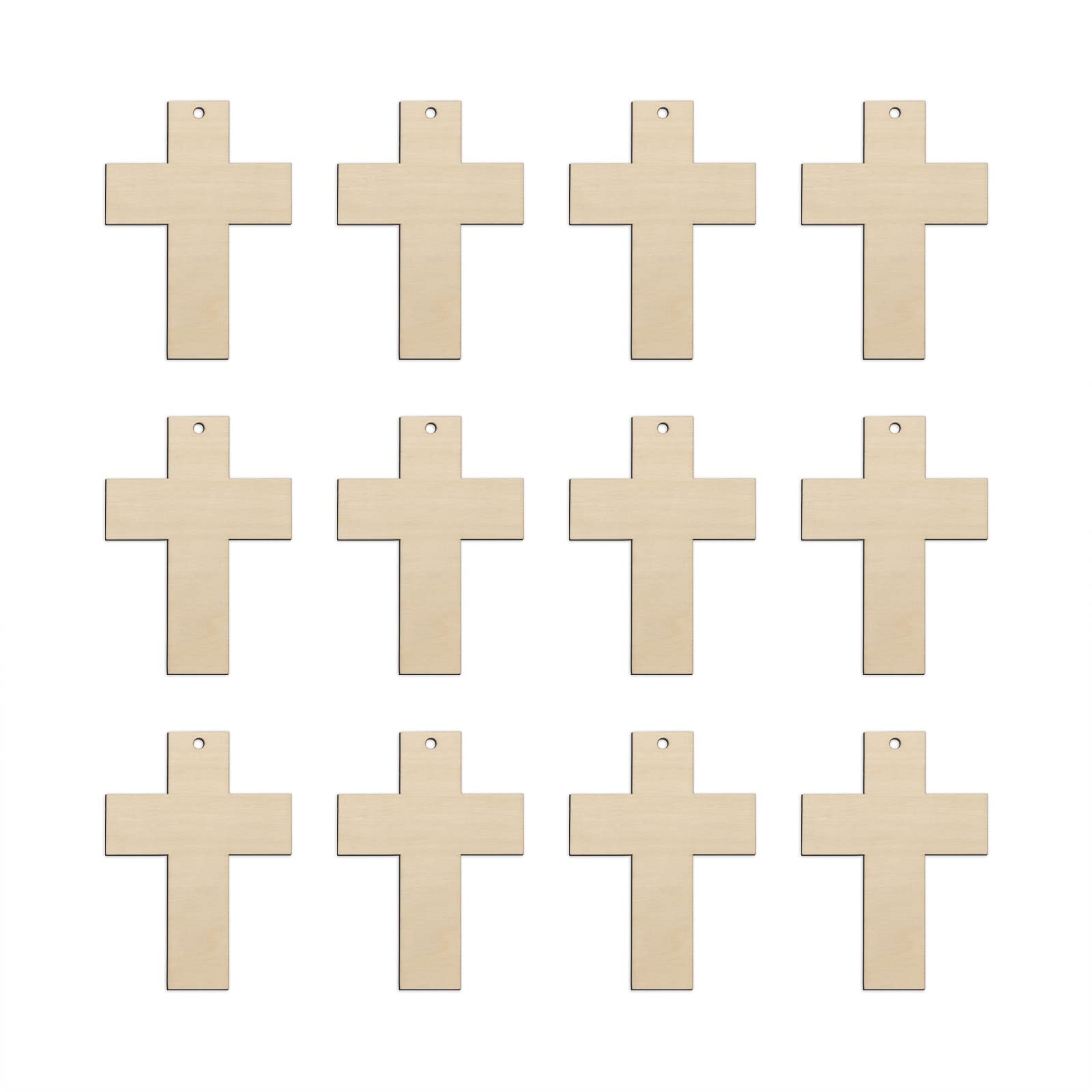 30pcs Mini Cross Wood DIY Crafts Cutouts 2