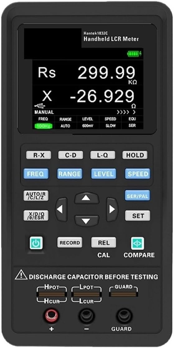Handheld Digital LCR Meter 100kH Hante1833C,Inductance Capacitance and Resistance Measurement Tester Tools