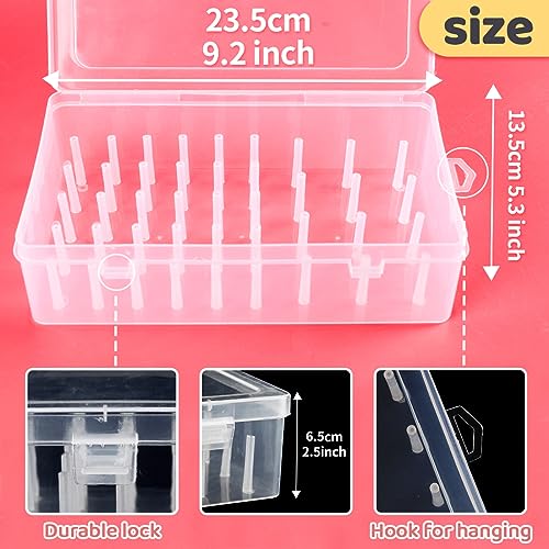 IOOLEEM 42 Slots Sewing Thread Storage Box for Spools of Thread, Sewing Storage, Organizer Container Storage Box. - Thumbnail 2