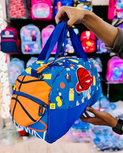 Image of 3D Design Duffle Bag for Kids & Adult| Large Compartment Foldable Luggage with Shoulder Strap | Lightweight Travel & Short Trips Storage Organizer for Women (Basketball)