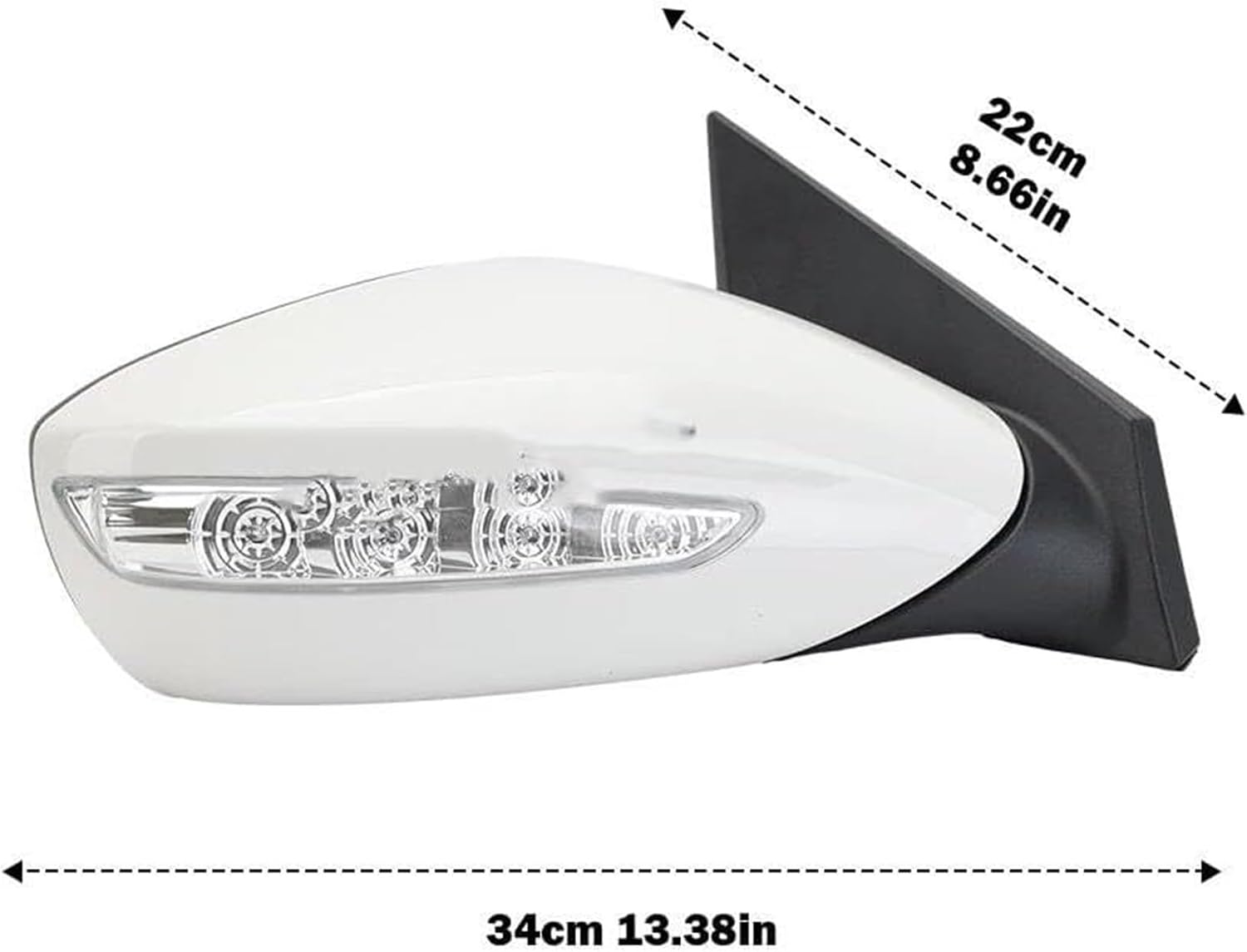 ミラーアセンブリ と互換性のあるヒュンダイ と互換性のあるソナタ 2011-2014 用 ドアウィング サイドバックミラー 5ピン(