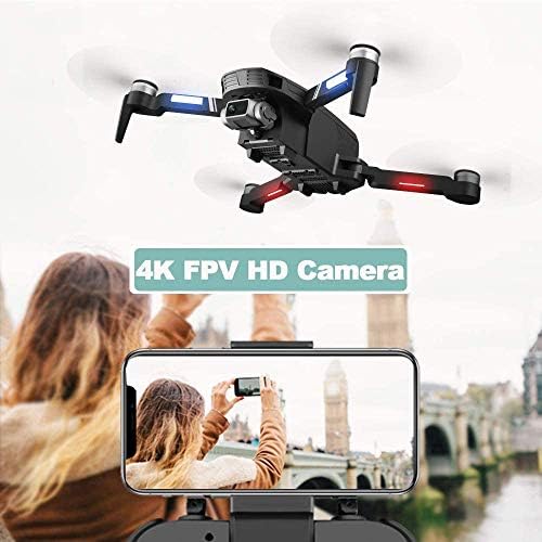 4DRC F4 GPS Foldable Drone for Adults, 2-Axis Gimbal with 4K Camera, quadcopter with 5GHz FPV Live Video,Brushless Motor,GPS Return Home,Follow Me, 60 Minutes Flight Time, Carrying Case