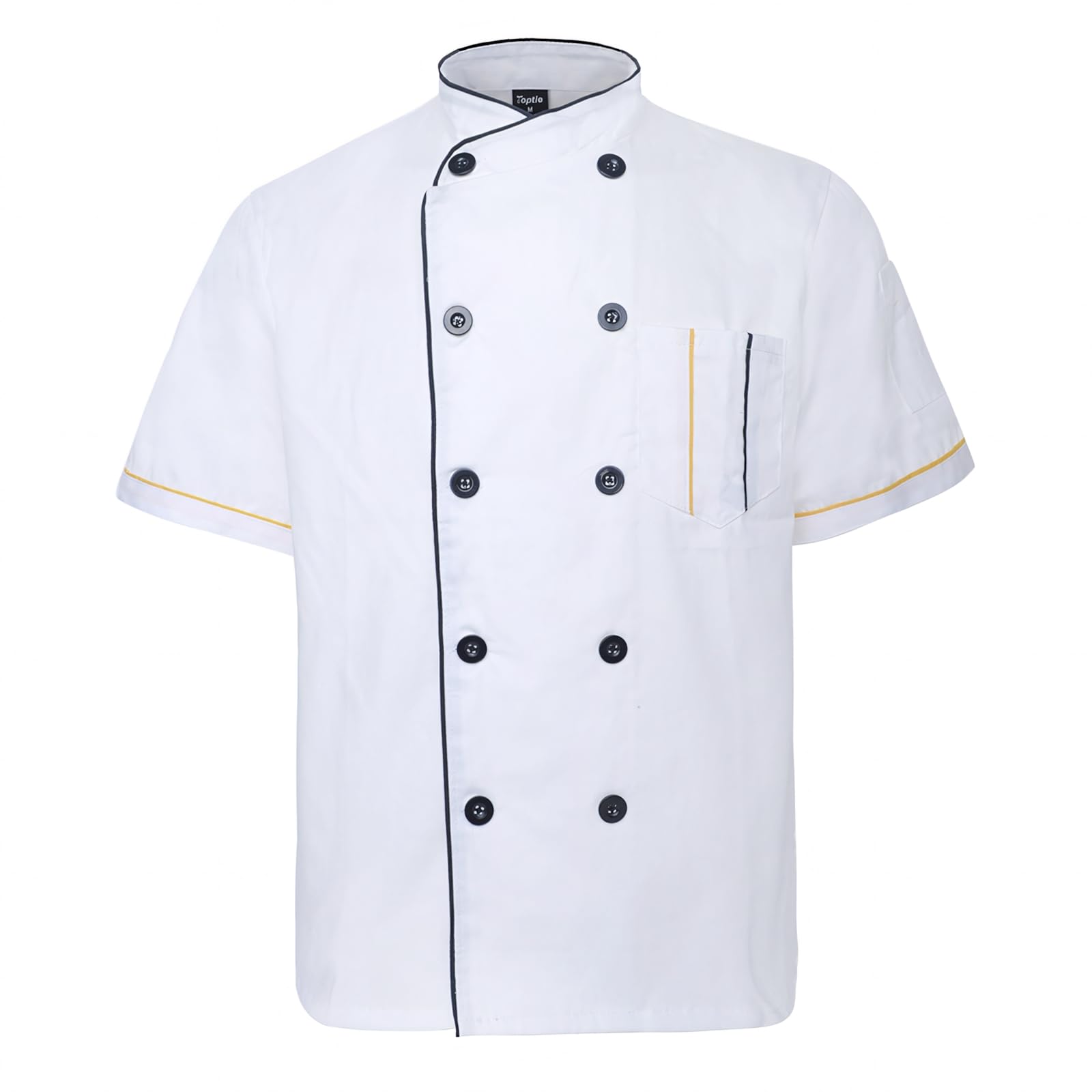 TopTie Unisex Short Sleeve Chef Coat Jacket