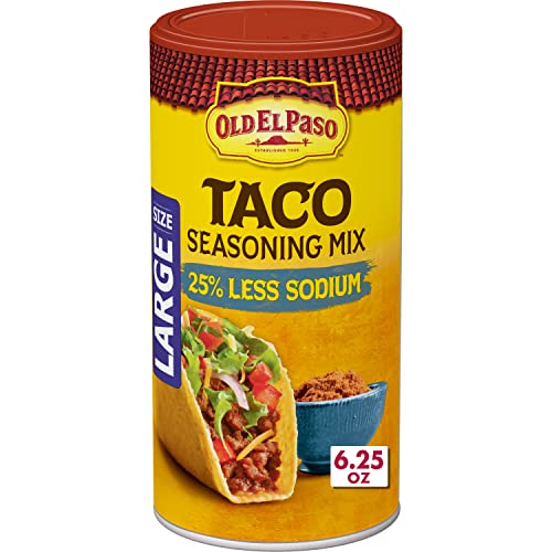 Old El Paso Taco Seasoning, 25% Less Sodium, 6.25oz