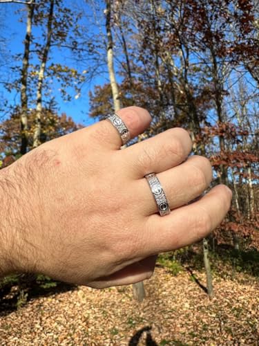 HarlemBling Moissanite Eternity Band Ring – 0.7ct VVS D Moissanite | 5.5mm Wide | Unisex Wedding or Pinky Ring | Solid 925 Sterling Silver | Rhodium Finish | Diamond Tester Pass | Sizes 4–134