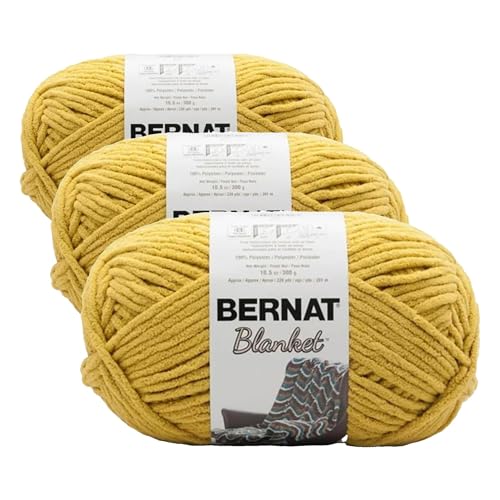 Bernat Blanket Yarn, Moss, Twin (Pack of 3)