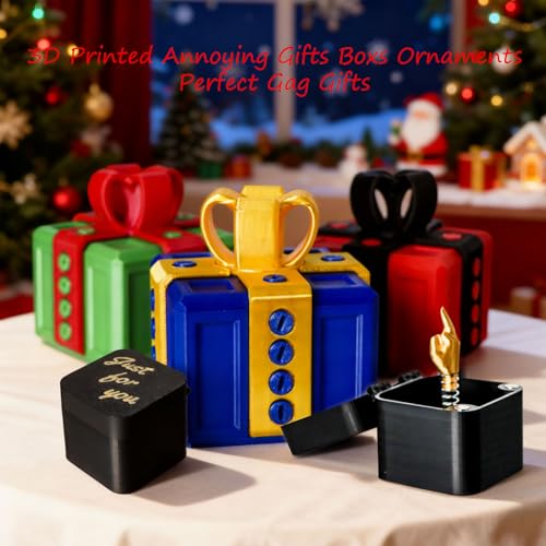 The Prank Box – Hilarious Screw Challenge with Middle Finger Surprise, Annoying Gift Box with Screws, Prank Gift Boxs, 3D Printed Annoying Gifts Boxs Ornaments, Perfect Gag Gifts (Yellow Blue) - Image 3