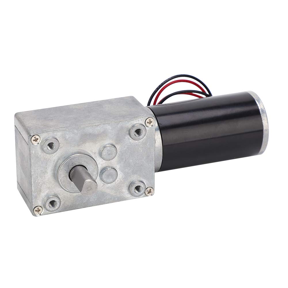 Motor de Engranaje de CC Motores Eléctricos Motores de Ventilador Motor de Engranaje Eléctrico Reversible Reductor de Velocidad de Engranaje Helicoidal Cepillo de Imán Permanente(CC 12 V 80 RPM)