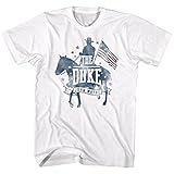 John Wayne Patriotic Silhouette T-Shirt, White, Medium