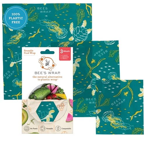 Bee's Wrap Beeswax Wraps for Food - 3 Pack of