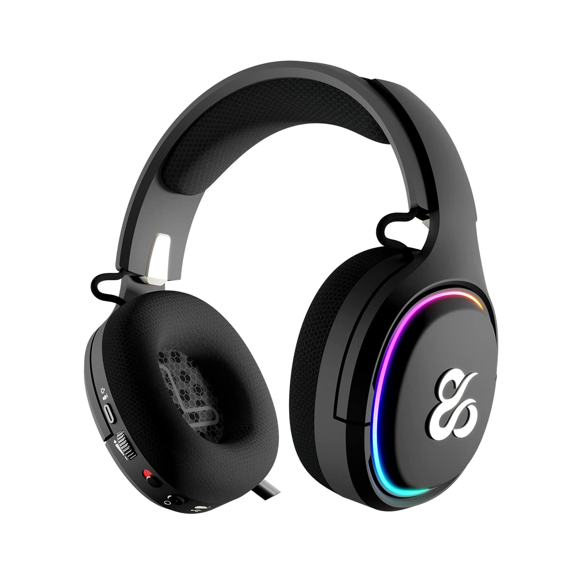 Newskill Aton Ivory Bezprzewodowy zestaw słuchawkowy do gier, wbudowany mikrofon, bateria 18h, RGB, konfigurowalny, Bluetooth 5.0, ergonomiczne słuchawki komputerowe, kompatybilny z