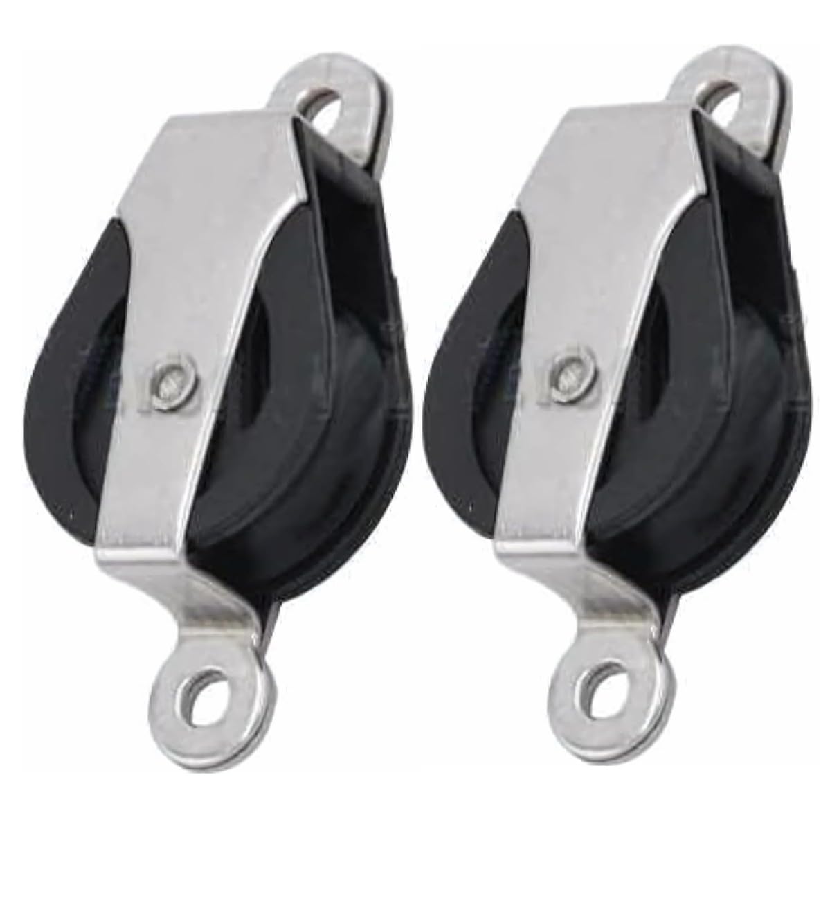 H2o Kayaks Marine Grade 316 Stainless Steel Pulley 30mm Sailing Cheek Block Nylon Sheave Pack 2 Rope/Cord Size 4/8 mm TYPE D