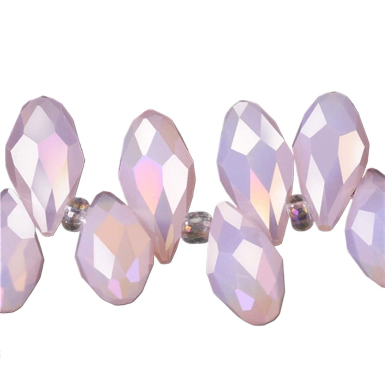 JINFEUGE 50Pcs Austrian Clear Teardrop Crystal Beads,for Jewelry Making Earrings Women DIY Perles Briolette Faceted Glass Beads/Z024Ab_8*13.0Mm 50Pcs