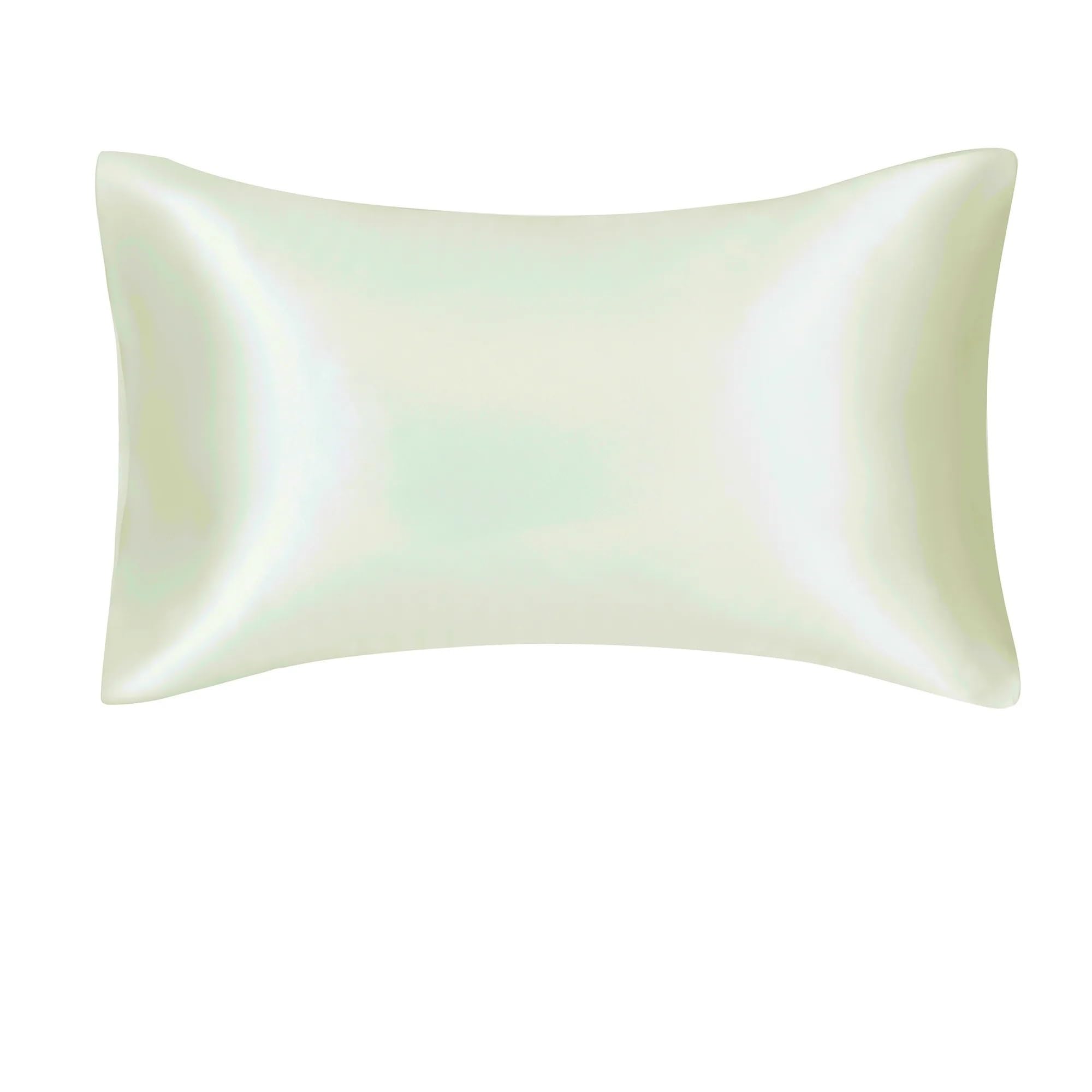 Funda almohada seda Funda de almohada sedosa con manchas, funda de almohada sedosa, funda de almohada de seda natural, funda de almohada de seda morera, funda de almohada estándar queen(1PC Beige,Quee