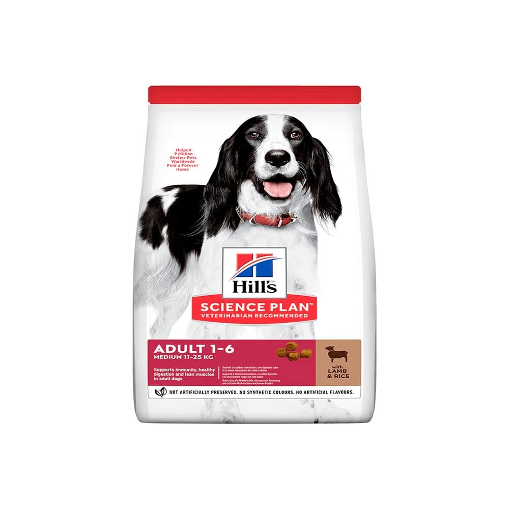 Science Plan Medium Adult Dog Food with Lamb & Rice, 14 kg