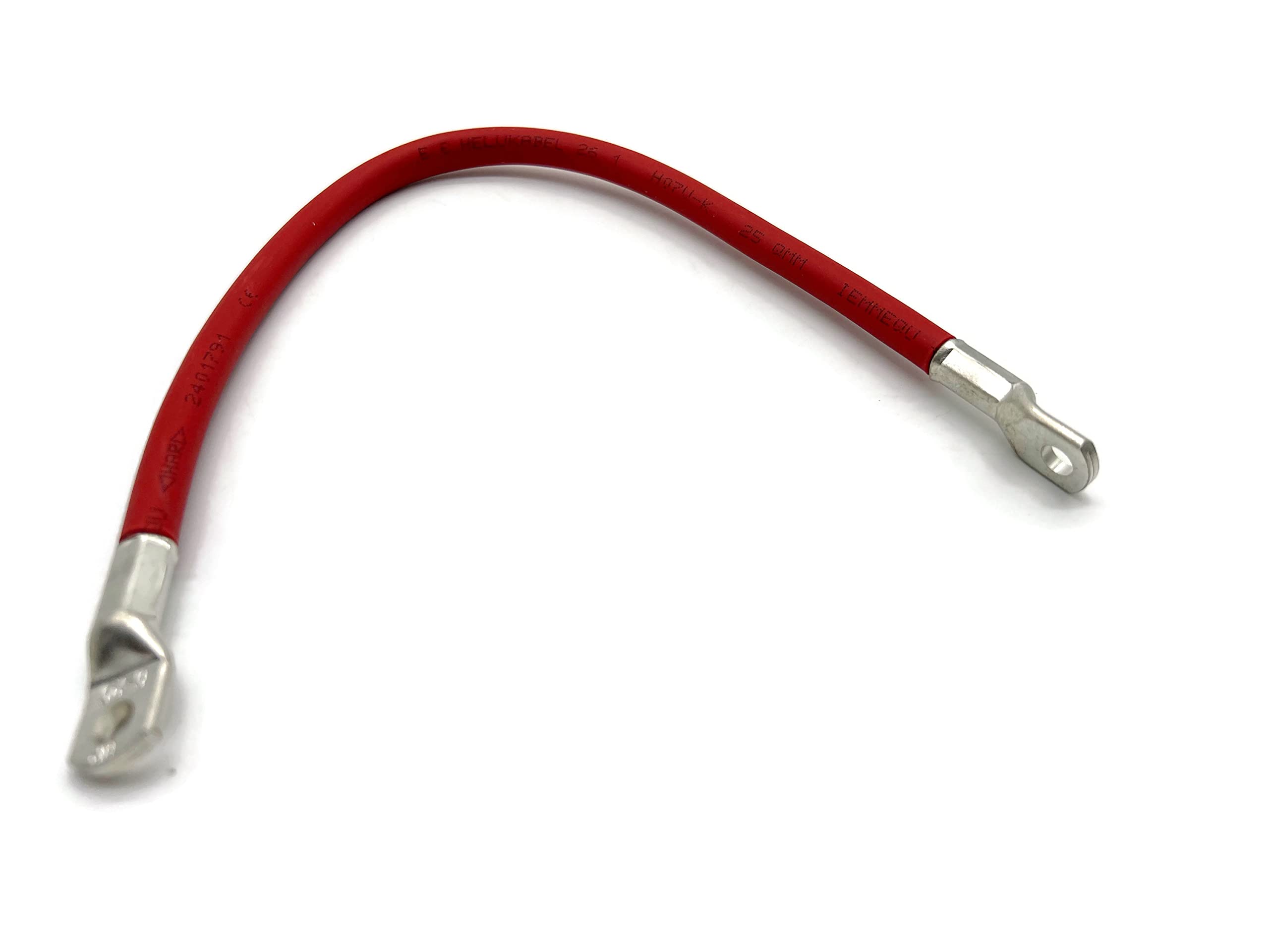 Câble Batterie Cuivre 70mm² - Longueur 80cm Avec Cosses M8 - Pour Auto, Moto, Solaire - Norme H07VK